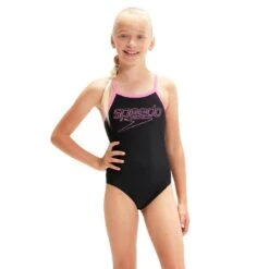 1-delig Meisjes Zwempak Speedo Eco Boom Logo Thinstr Muscleb