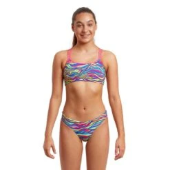 2-delig Zwempak Voor Meisjes Funkita Eco Criss Cross