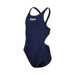 Arena Girl's Team Solid Tech Swimsuit - Navy/White -Badpak Verkoop Winkel arena girls team solid tech swimsuit navywhite 3