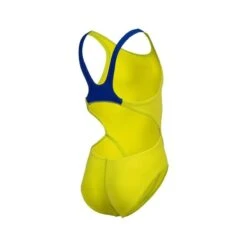Arena Girl's Team Swim Tech Swimsuit - Soft Green/Neon Blue -Badpak Verkoop Winkel arena girls team swim tech swimsuit soft greenneon blue 3
