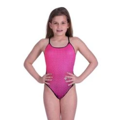 Babbit 4 Kleuren Badpak Voor Meisjes Akron - Fuscia / Groen