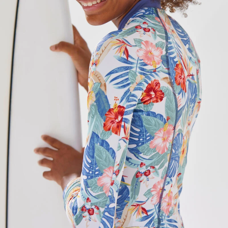 Badpak Met Lange Mouwen Voor Surfen Meisjes 3 Badpak Met Lange Mouwen Voor Surfen Meisjes - Afbeelding 3