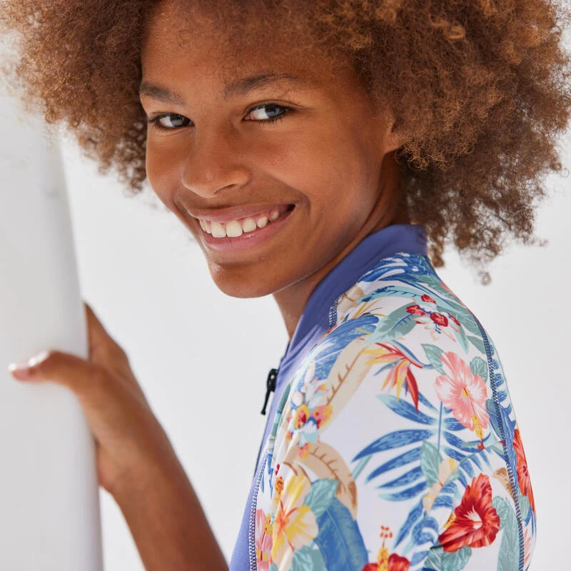 Badpak Met Lange Mouwen Voor Surfen Meisjes 5 Badpak Met Lange Mouwen Voor Surfen Meisjes - Afbeelding 5