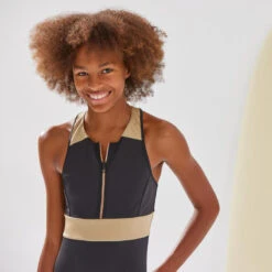 Badpak Voor Meisjes 900 Zwart Goud -Badpak Verkoop Winkel badpak voor meisjes 900 zwart goud 2