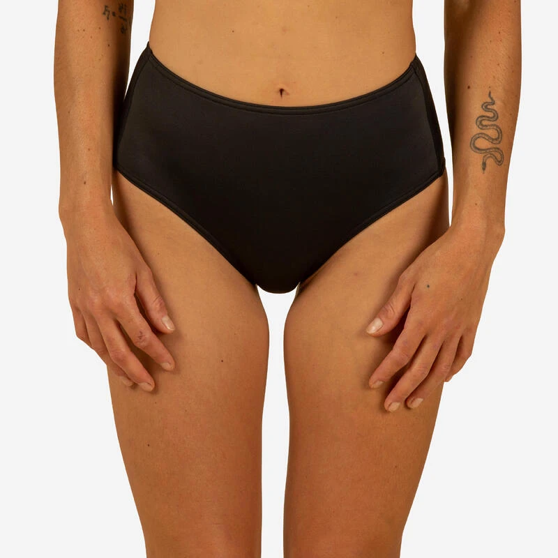 Bikinibroekje Voor Surfen Dames Romi Zwart Hoge Taille 1 Bikinibroekje Voor Surfen Dames Romi Zwart Hoge Taille