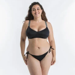 Badpak Verkoop Winkel 5 BIKINITOP ASTRID BALCONETTEMODEL MET COMFORTABELE BEUGELS IN TEXTIEL ZWART