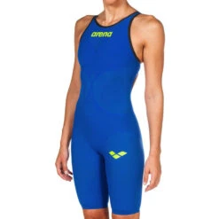 Arena Carbon Air² Kneeskin - Blauw / Grijs / Geel -Badpak Verkoop Winkel carbon air kneeskin blauw grijs geel 2