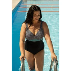 Corrigerend Damesbadpak Kaipearl Triki -Badpak Verkoop Winkel corrigerend badpak voor zwemmen dames kaipearl triki leo zwart 13