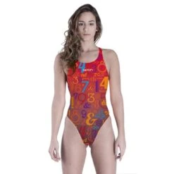 Elton Vintage Meisjes Badpak Akron - Rood