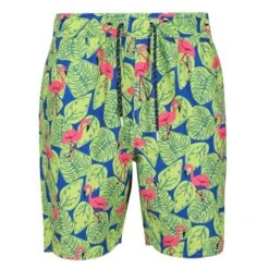 Badpak Verkoop Winkel 23 Regatta Heren Hamza Flamingo Zwemshorts (Heldere Kiwi)