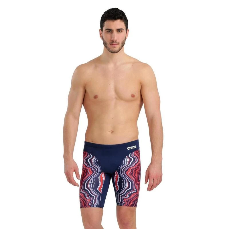 Arena Jammer Met Marmerprint - Marineblauw/Rood/Multi 1 Arena Jammer Met Marmerprint - Marineblauw/Rood/Multi