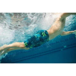 Jammer Zwemshort Voor Jongens 500 First All Mask -Badpak Verkoop Winkel jammer zwemshort voor jongens fiti all map blauw geel 6