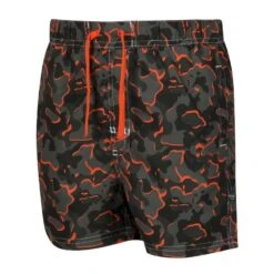Regatta Jongens Skander II Camo Zwemshort (Druivenblad/Magma Sinaasappel) -Badpak Verkoop Winkel jongens skander ii camo zwemshort druivenbladmagma sinaasappel 3