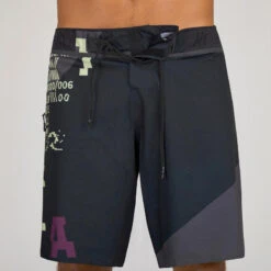 Lange Boardshort Voor Surfen 900 Tiger Dude -Badpak Verkoop Winkel lange boardshort voor surfen digibug zwart groen 5