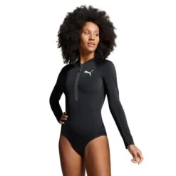 PUMA Swim Surfpak Voor Dames Met Lange Mouwen Zwart