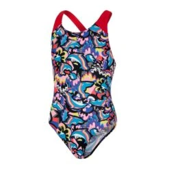 Speedo Girl's Digital Allover Splashback Swimsuit - Pool/ Yellow/ Black -Badpak Verkoop Winkel speedo girls digital allover splashback swimsuit pool yellow black 2