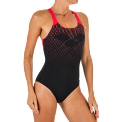 Arena Sportbadpak Voor Zwemmen Dames Swim Pro Back Zwart Rood