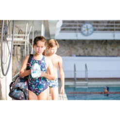 Sportbadpak Voor Zwemmen Meisjes Kamiye -Badpak Verkoop Winkel sportbadpak voor zwemmen meisjes kamiye print blauwroze 4