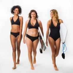 Surfbikinibroekje Voor Dames SAVANA Met Opengewerkte Details En Aantrekkoordje ZWART -Badpak Verkoop Winkel surfbikinibroekje voor dames savana met opengewerkte details en aantrekkoordje zwart 3