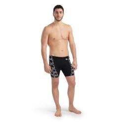 Arena Swim Graphic Mid Jammer - Zwart 9 Arena Swim Graphic Mid Jammer - Zwart -Badpak Verkoop Winkel swim graphic mid jammer zwart 2