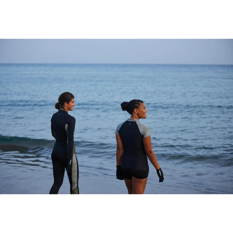 Vest Voor Aquagym Aquabike Lange Mouwen Rits Lia Kaki 10 Vest Voor Aquagym Aquabike Lange Mouwen Rits Lia Kaki - Afbeelding 10