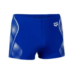 Arena Zwemboxer Voor Jongens NEON Blauw/wit -Badpak Verkoop Winkel zwemboxer voor jongens neon blauwwit 3