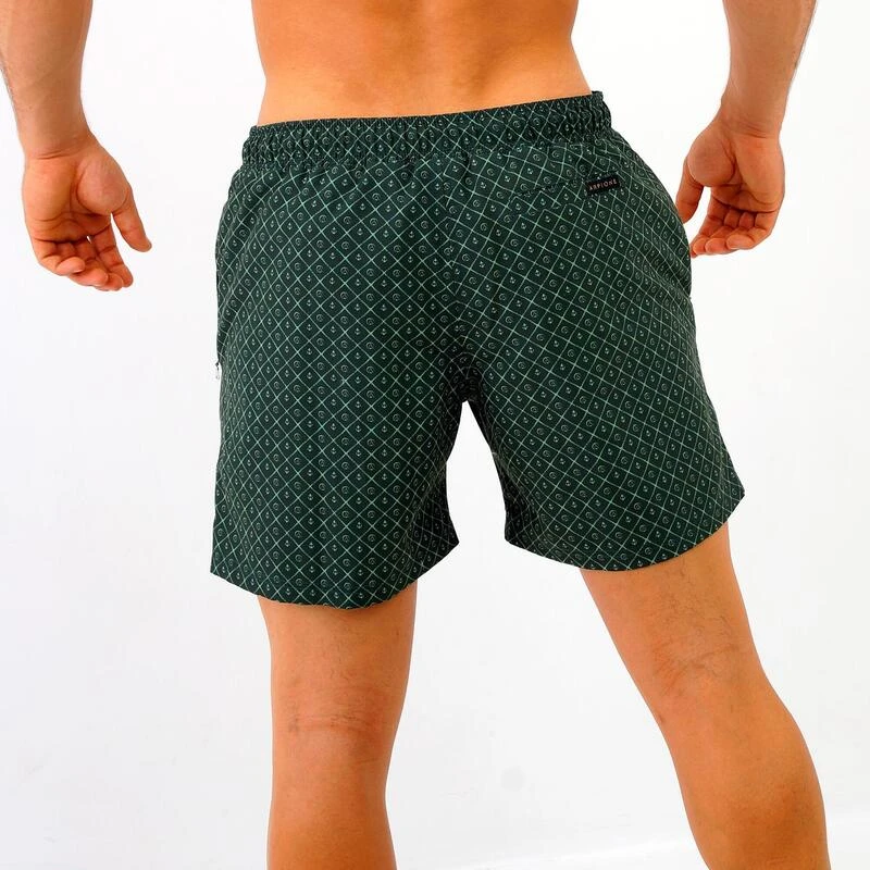 Zwembroek Heren White Tip Groen 2 Zwembroek Heren White Tip Groen - Afbeelding 2