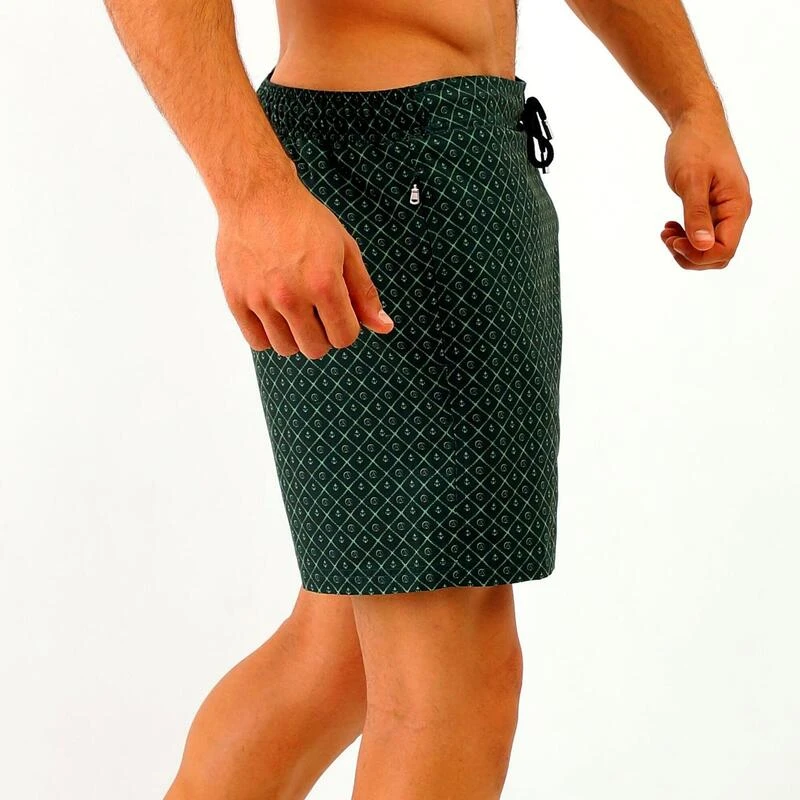 Zwembroek Heren White Tip Groen 1 Zwembroek Heren White Tip Groen