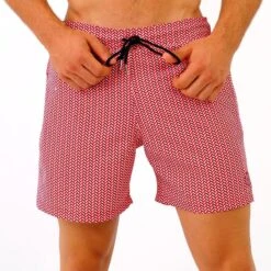 Zwembroek Heren White Tip Rood