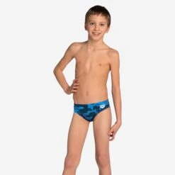 Arena Zwemslip Voor Kinderen Camo Blauw